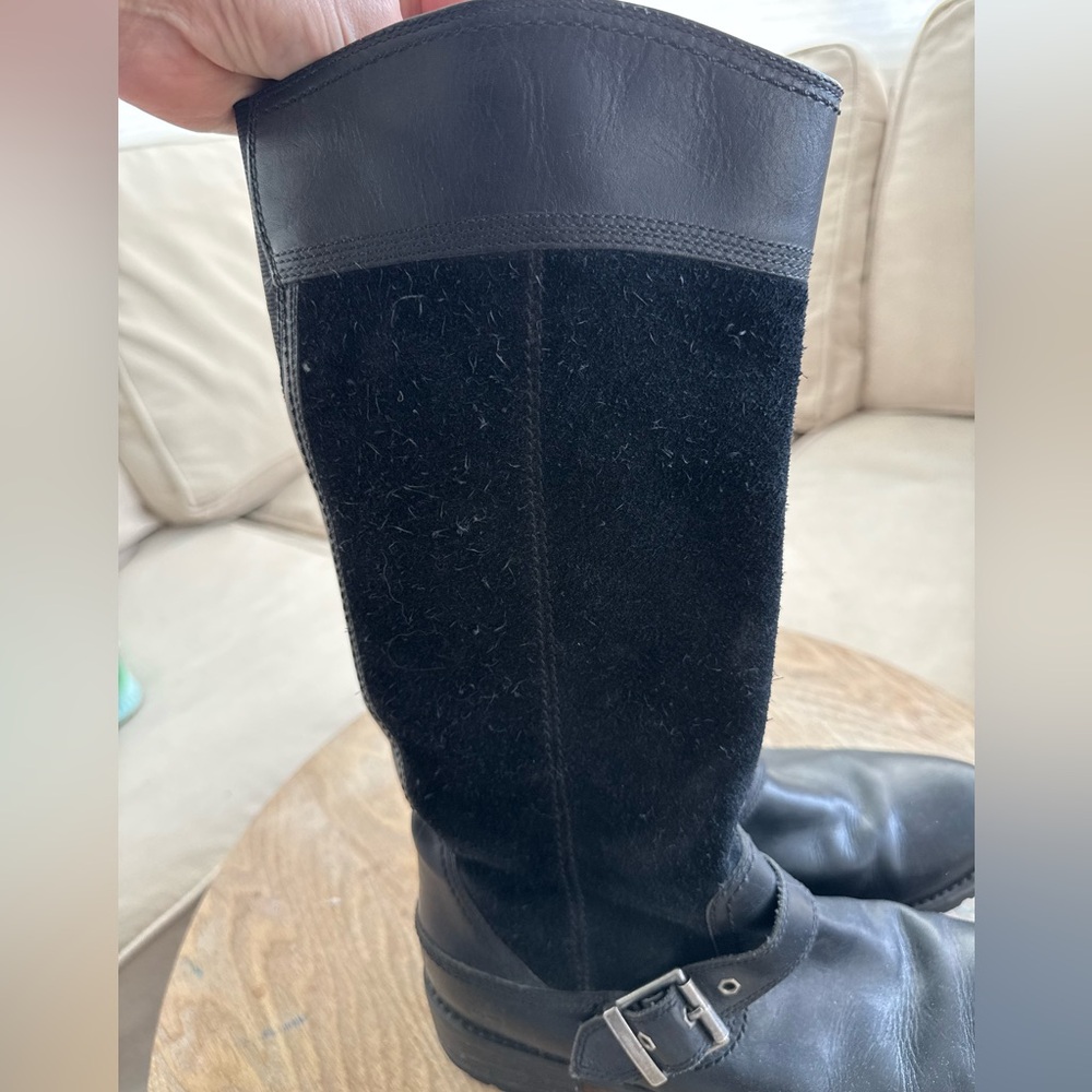 TIMBERLAND Women's Earthkeepers Bethel Tall Leather Suede Black Boots Size 8 - Picture 4 of 7